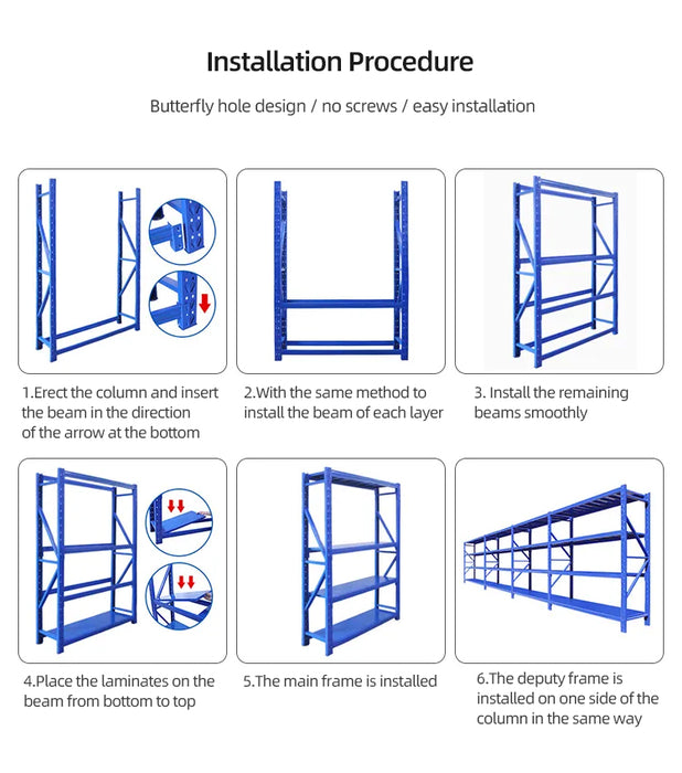 Heavy rack storage shelves 200KG/300KG/500KG