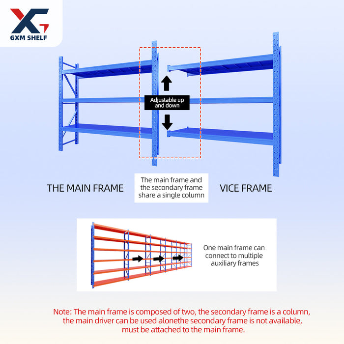 Heavy duty factory shelving unit adjustable warehouse storage rack