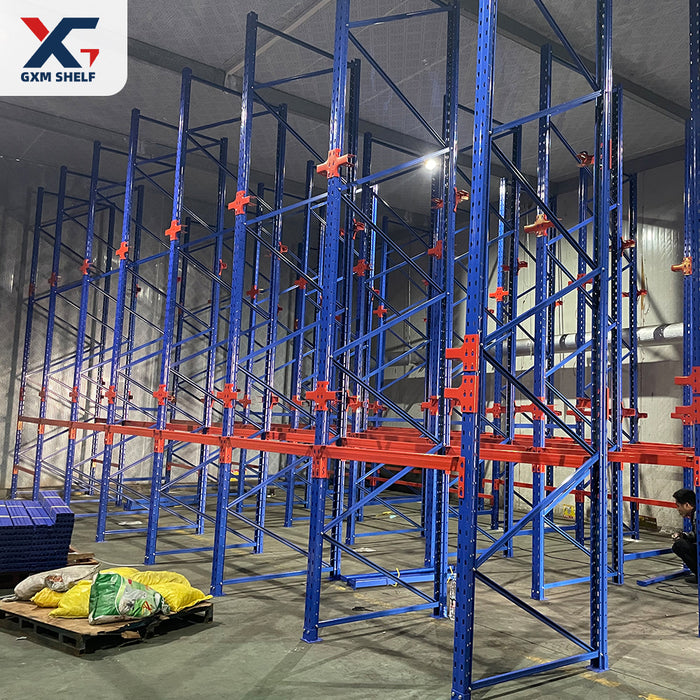 Heavy duty warehouse storage drive-in pallet racking system