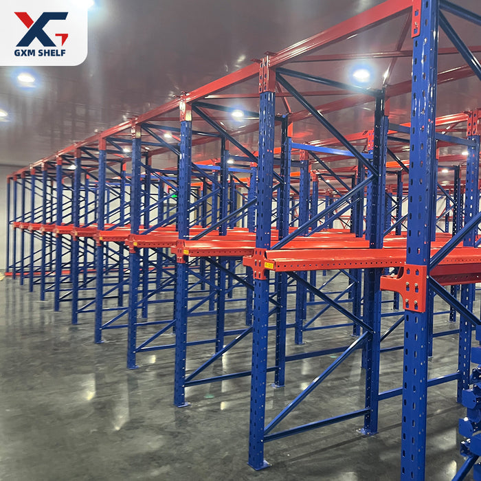 Heavy duty warehouse storage drive-in pallet racking system