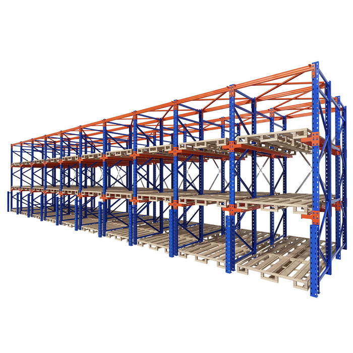 Heavy duty warehouse storage drive-in pallet racking system