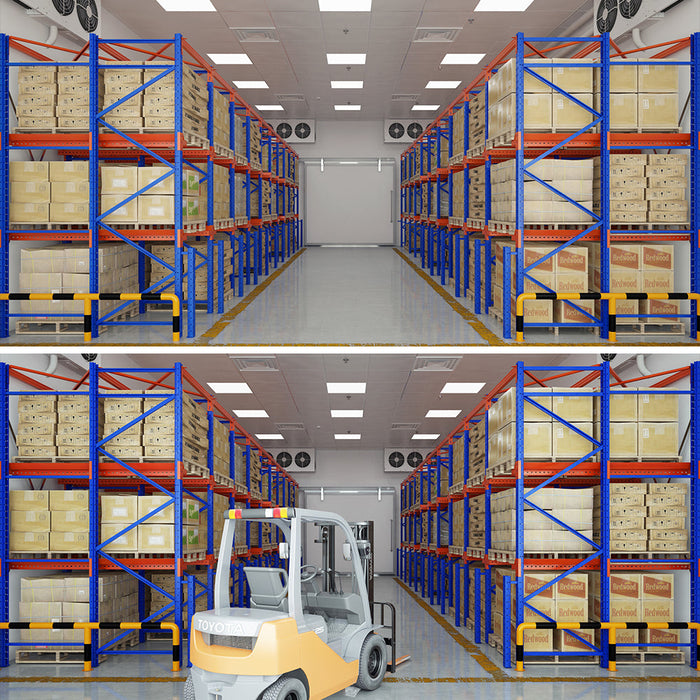 Heavy duty warehouse storage drive-in pallet racking system