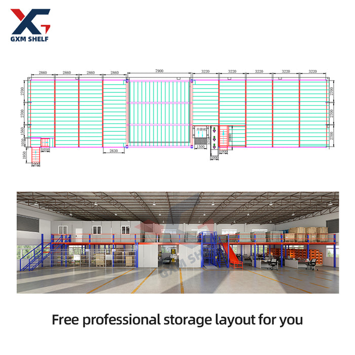 H-steel Mezzanine racking warehouse Platforms systems steel shelves